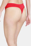 Zivame Medium Rise Zero Coverage Thong - Lipstick Red — thumbnail 2